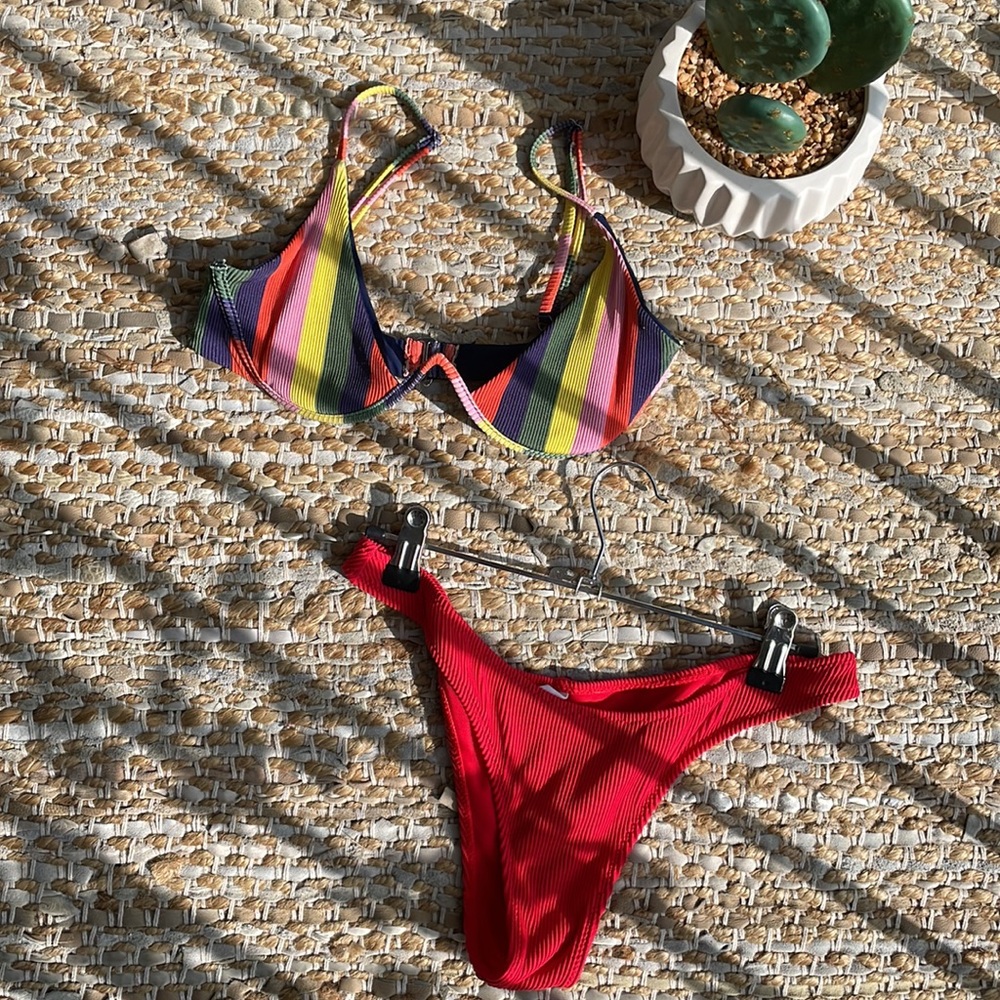 Kaohs Rainbow Stripe Bikini